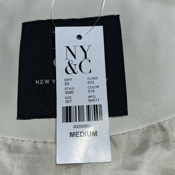 NY&Co Faux-Leather V-Neckline Studded Jacket - Picture 12 of 14